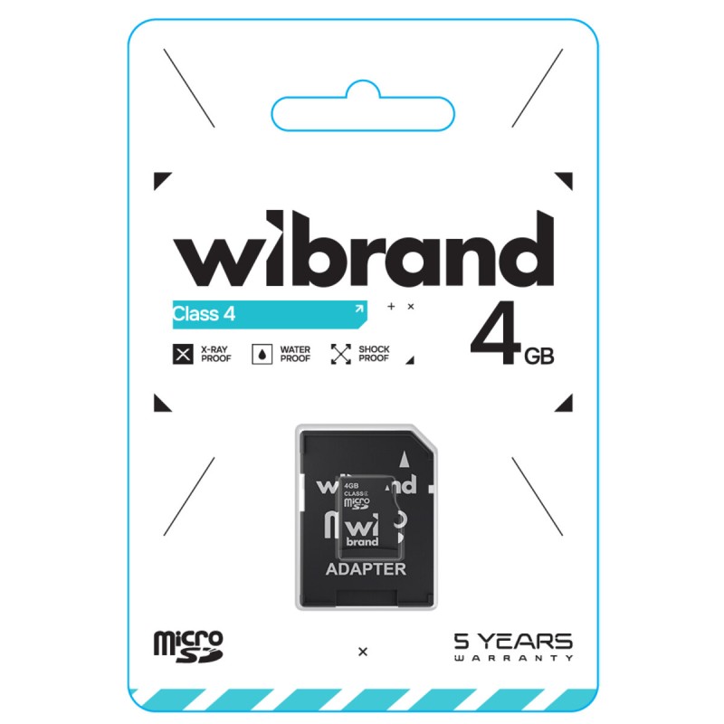 microSDHC Wibrand 4Gb class 4 (adapter SD) (WICDC4/4GB-A)