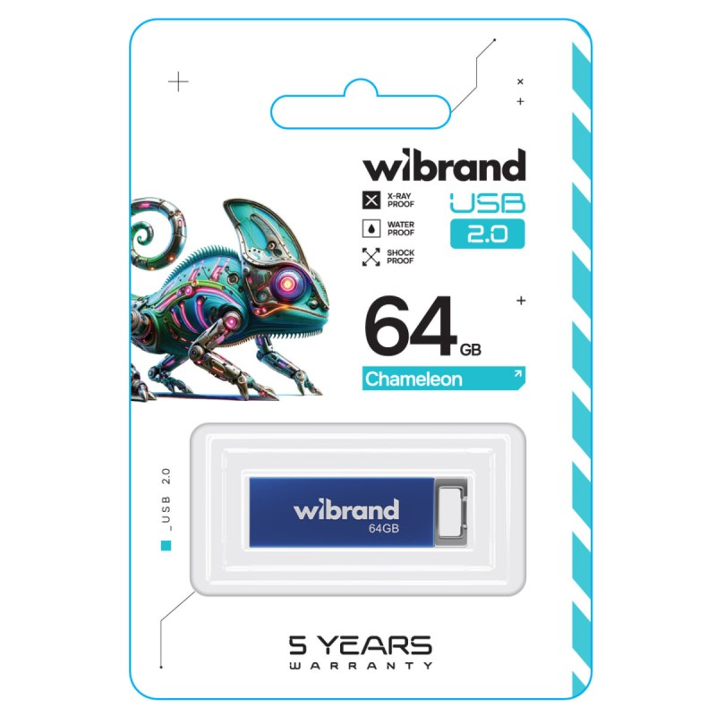 Flash Wibrand USB 2.0 Chameleon 64Gb Blue (WI2.0/CH64U6U)