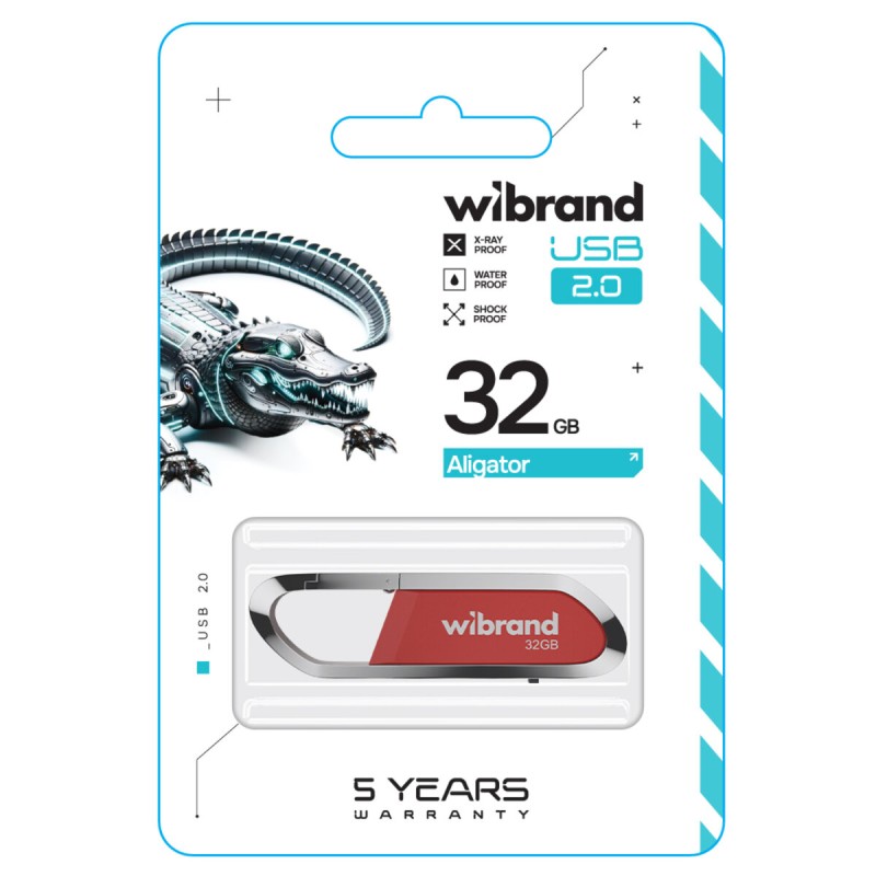 Flash Wibrand USB 2.0 Aligator 32Gb Dark Red (WI2.0/AL32U7DR)