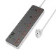 Мережевий подовжувач HOCO AC14A Rico 5-position socket(PD30W/1C3A) Black (6942007607179 )