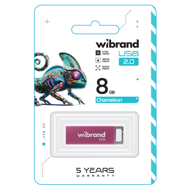 Flash Wibrand USB 2.0 Chameleon 8Gb Pink (WI2.0/CH8U6P)