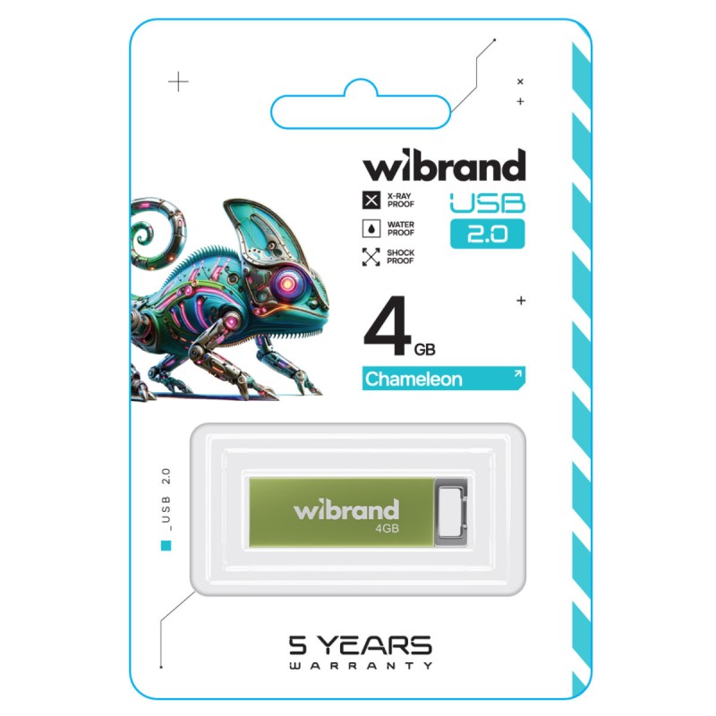 Flash Wibrand USB 2.0 Chameleon 4Gb Light green (WI2.0/CH4U6LG)