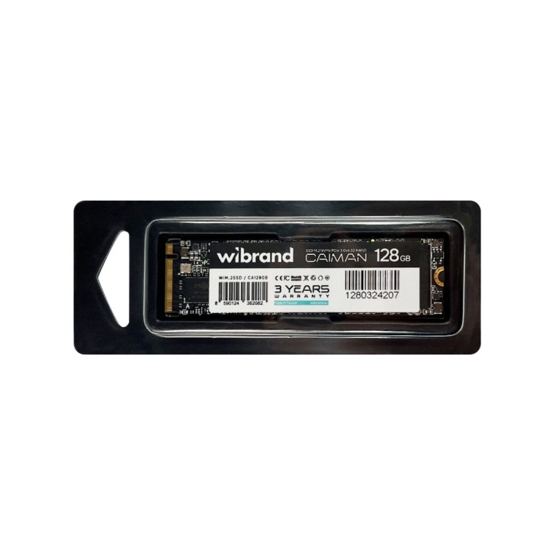 SSD M.2 Wibrand Caiman 128GB NVMe 2280 PCIe 3.0 3D NAND (WIM.2SSD/CA128GB)