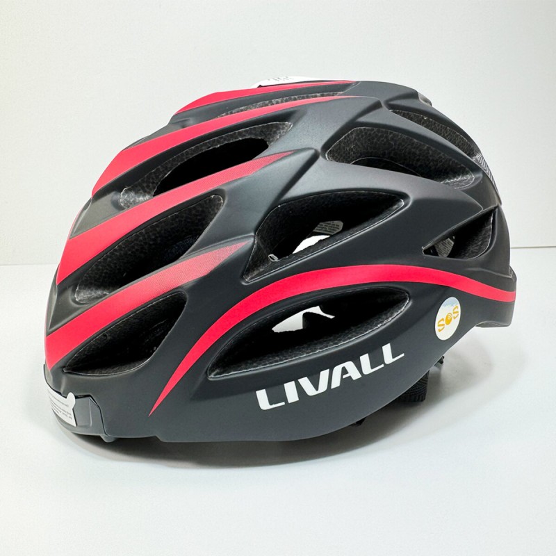 Захисний шолом Livall BH62 NEO (L) Black&Red (55-61см), акустика, мікрофон, сигнали поворотів та стопів, додаток, пульт BR80, Bluetooth (LIV-TBH62N-1041)