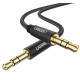 Аудіо кабель UGREEN AV112 3.5mm Male to 3.5mm Male Cable Gold Plated Metal Case with Braid 1m (Black)(UGR-50361) (UGR-50361)