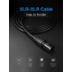 Аудіо кабель UGREEN AV130 Cannon Male to Female Microphone Extension Audio Cable 1m (Black)(UGR-20708) (UGR-20708)