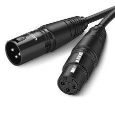 Аудіо кабель UGREEN AV130 Cannon Male to Female Microphone Extension Audio Cable 1m (Black)(UGR-20708) (UGR-20708)