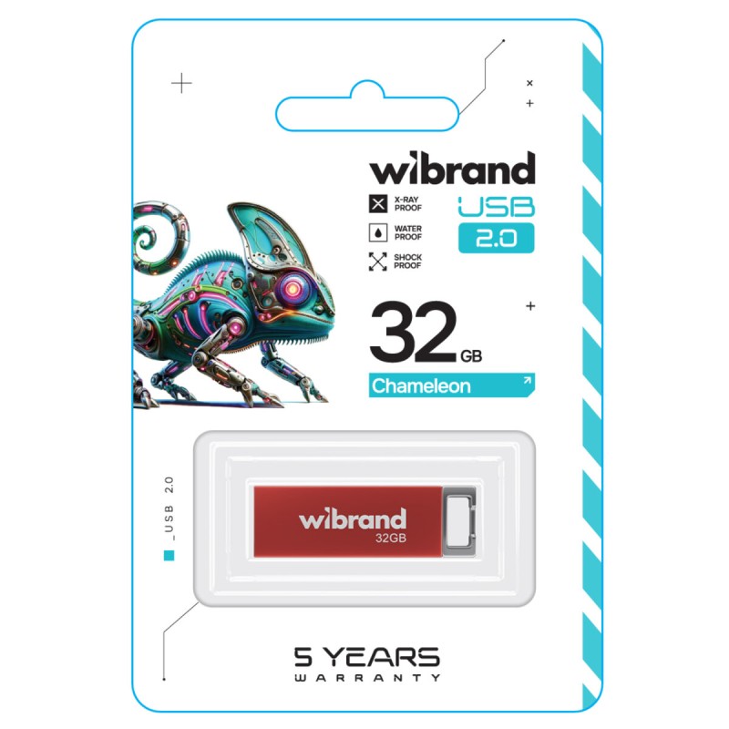 Flash Wibrand USB 2.0 Chameleon 32Gb Red (WI2.0/CH32U6R)