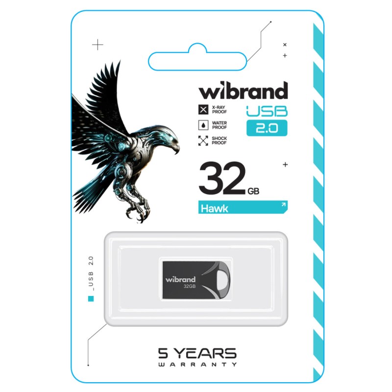 Flash Wibrand USB 2.0 Hawk 32Gb Black (WI2.0/HA32M1B)