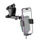 Тримач для мобільного з БЗП HOCO HW11 Jenny three-axis linkage wireless fast charging car holder(center console) Black (6942007611497)