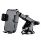 Тримач для мобільного з БЗП HOCO HW11 Jenny three-axis linkage wireless fast charging car holder(center console) Black (6942007611497)