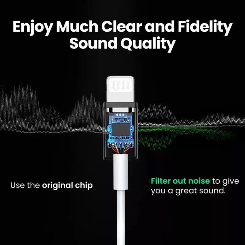 Адаптер UGREEN US212 Lightning to 3.5mm Headphone Jack Adapter (UGR-30759)