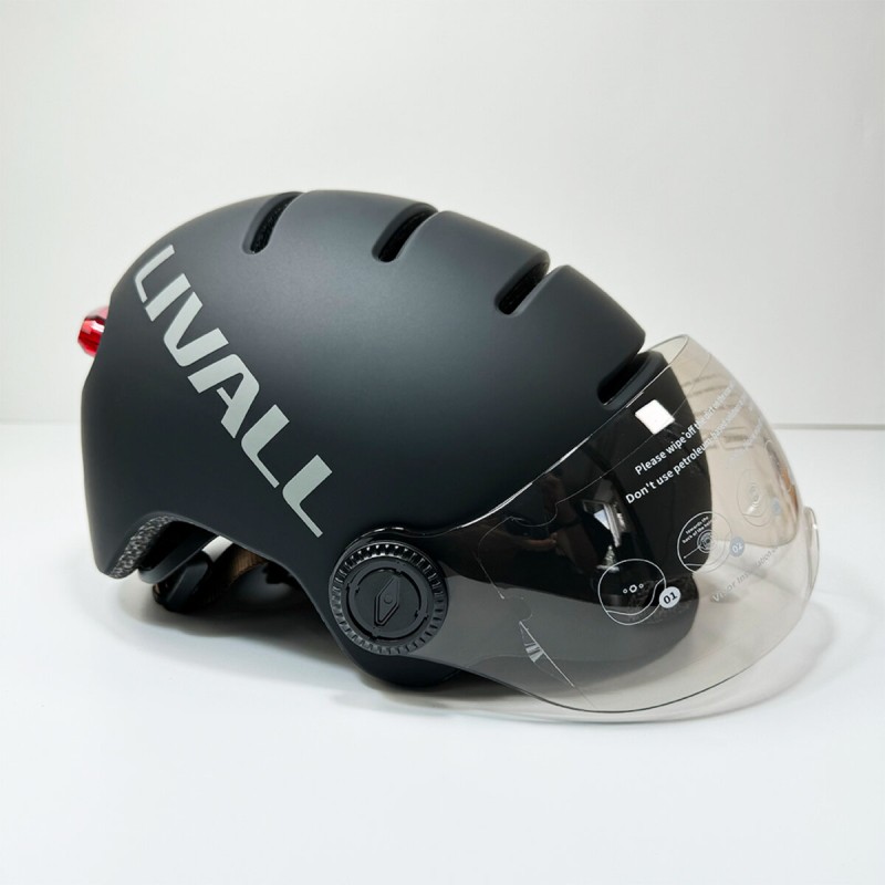 Захисний шолом Livall L23 (L) Dark Night (58-62см), сигнал поворотів та стопів, додаток, зйомний візор (пульт BR80 в комплекті не іде) (LIV-000L23-5310)