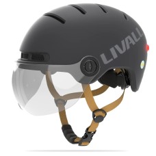 Захисний шолом Livall L23 (L) Dark Night (58-62см), сигнал поворотів та стопів, додаток, зйомний візор (пульт BR80 в комплекті не іде) (LIV-000L23-5310)