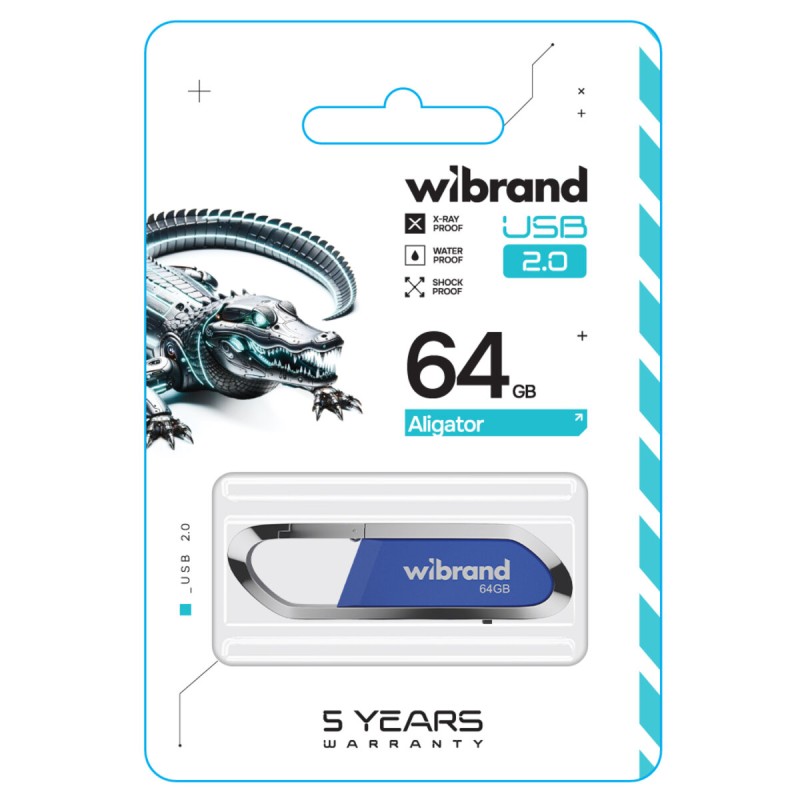 Flash Wibrand USB 2.0 Aligator 64Gb Blue (WI2.0/AL64U7U)