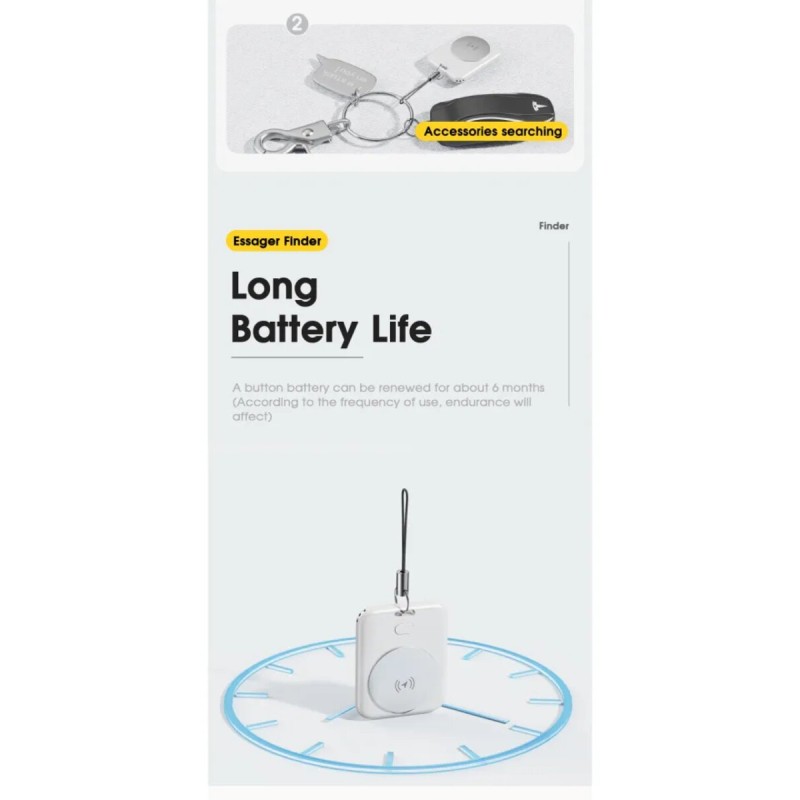 Трекер ESSAGER finder anti-loss device White (ESFD-XM02-Z)