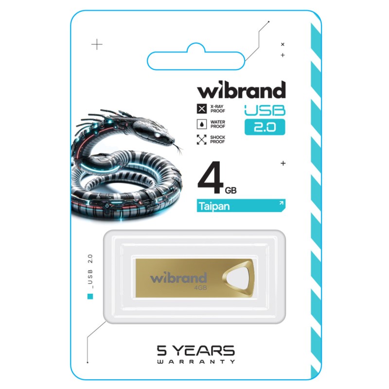 Flash Wibrand USB 2.0 Taipan 4Gb Gold (WI2.0/TA4U2G)