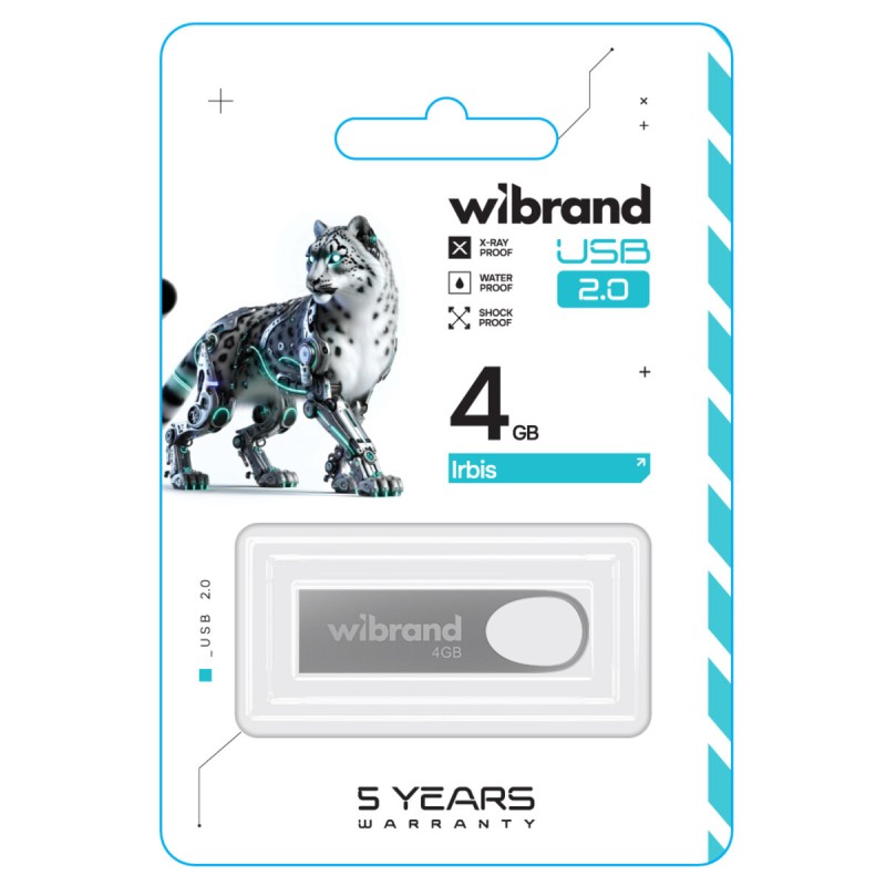 Flash Wibrand USB 2.0 Irbis 4Gb Silver (WI2.0/IR4U3S)