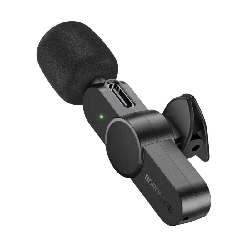 Мікрофон-петличка BOROFONE BFK12 Trophy lavalier wireless digital microphone Type-C Black (6941991106392)