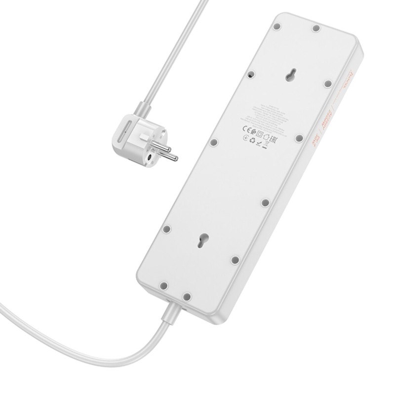 Мережевий подовжувач HOCO  AC14A Rico 5-position socket(PD30W/1C3A) White (6942007607186 )