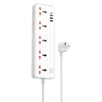 Мережевий подовжувач HOCO  AC14A Rico 5-position socket(PD30W/1C3A) White (6942007607186 )