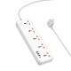Мережевий подовжувач HOCO  AC14A Rico 5-position socket(PD30W/1C3A) White (6942007607186 )