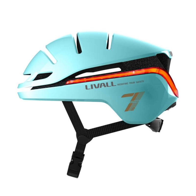 Захисний шолом Livall EVO21 (L) Mint (58-62см), передній та задній ліхтар поворотів та стопів, додаток, Bluetooth, пульт BR80 (LIV-LEVO21-7342)