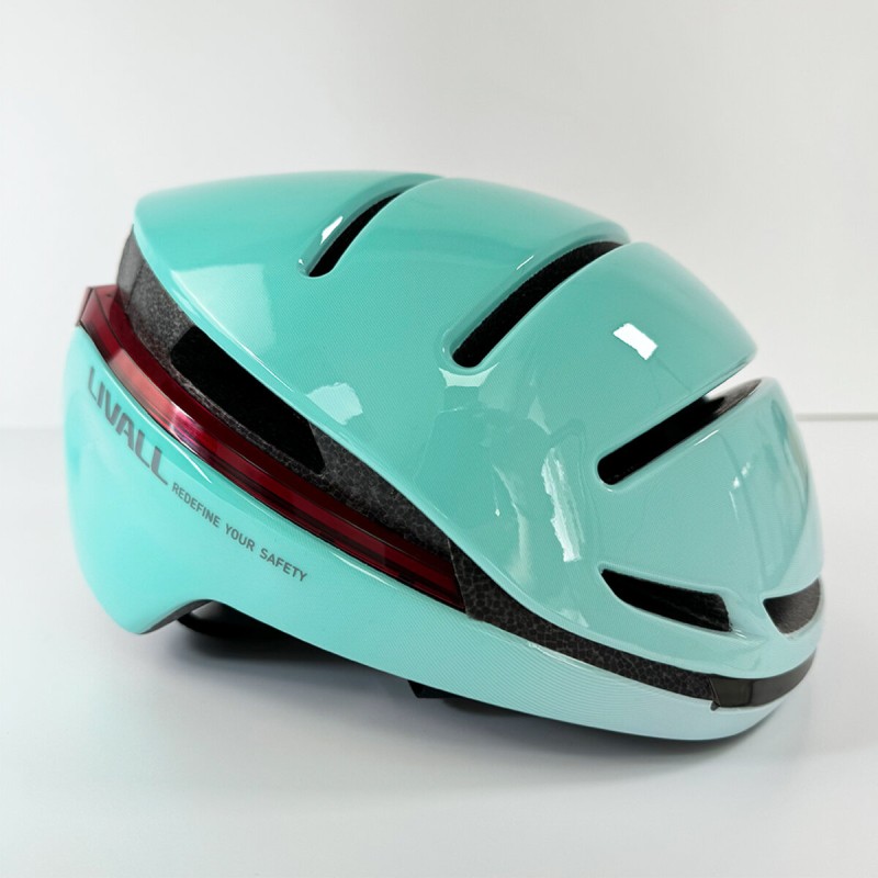 Захисний шолом Livall EVO21 (L) Mint (58-62см), передній та задній ліхтар поворотів та стопів, додаток, Bluetooth, пульт BR80 (LIV-LEVO21-7342)