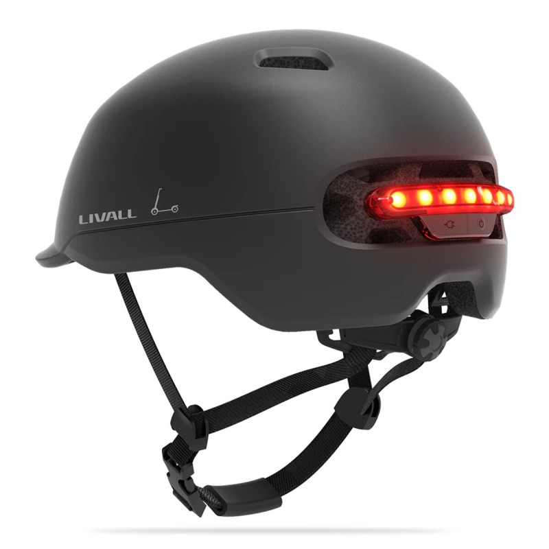 Захисний шолом Livall C20 (M) Midnight Black (54-58см), сигнал стопів (LIV-000C20-5242)