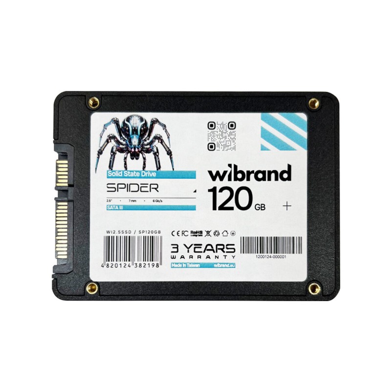 SSD Wibrand Spider 120GB 2.5" 7mm SATAIII Bulk (WI2.5SSD/SP120GB)