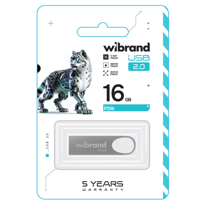 Flash Wibrand USB 2.0 Irbis 16Gb Silver (WI2.0/IR16U3S)