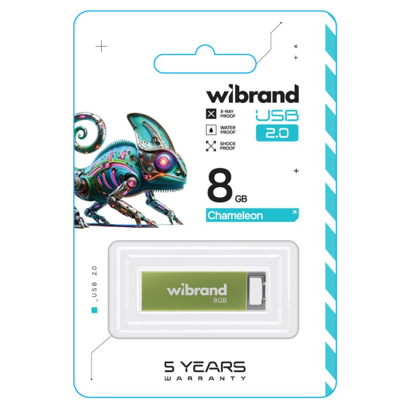 Flash Wibrand USB 2.0 Chameleon 8Gb Light green (WI2.0/CH8U6LG)