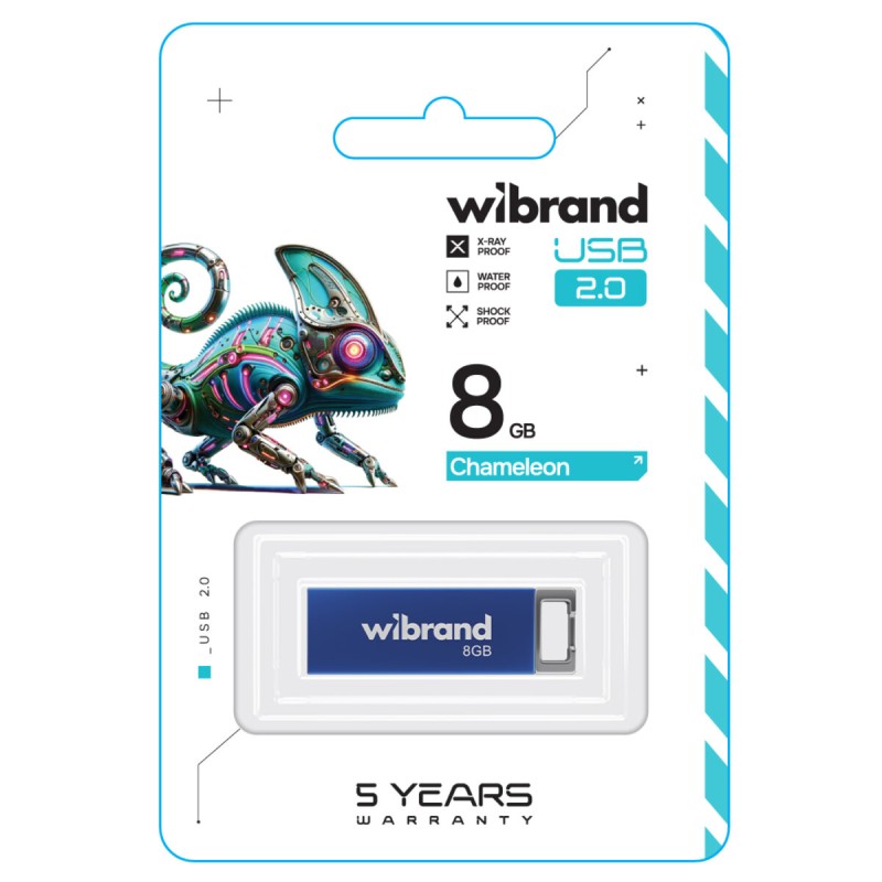 Flash Wibrand USB 2.0 Chameleon 8Gb Blue (WI2.0/CH8U6U)