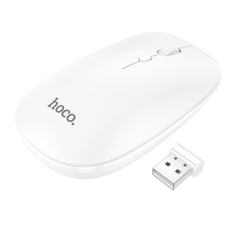 Миша Hoco GM15 Art dual-mode business wireless mouse White (6931474760586 )