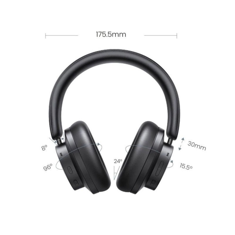 Навушники UGREEN HP106 HiTune Max3 Hybrid Active Noise-Cancelling Headphones (Black) (UGR-90422)