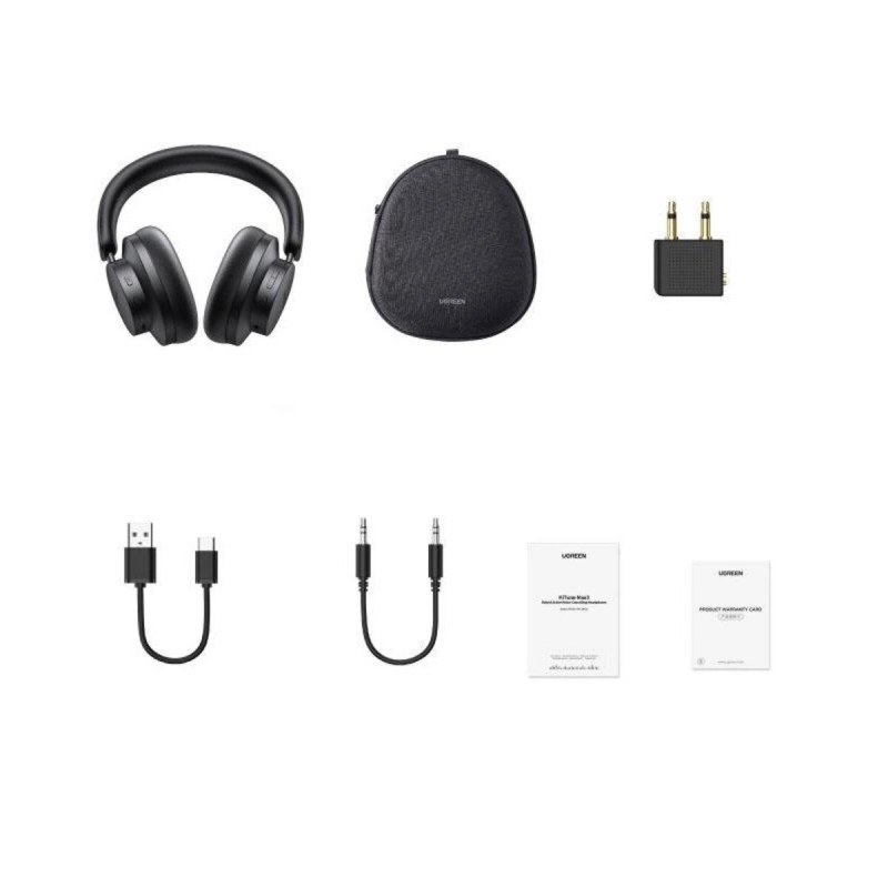 Навушники UGREEN HP106 HiTune Max3 Hybrid Active Noise-Cancelling Headphones (Black) (UGR-90422)