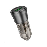 Автомобільний зарядний пристрій BOROFONE BZ25 Journey PD38W(1C1A) car charger Transparent Black (6941991106965)