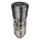 Автомобільний зарядний пристрій BOROFONE BZ25 Journey PD38W(1C1A) car charger Transparent Black (6941991106965)