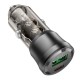 Автомобільний зарядний пристрій BOROFONE BZ25 Journey PD38W(1C1A) car charger Transparent Black (6941991106965)