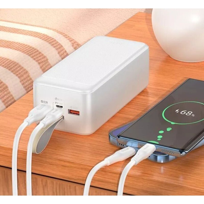 Зовнішній акумулятор HOCO J111D Smart charge PD30W power bank(50000mAh) White (6931474795830)