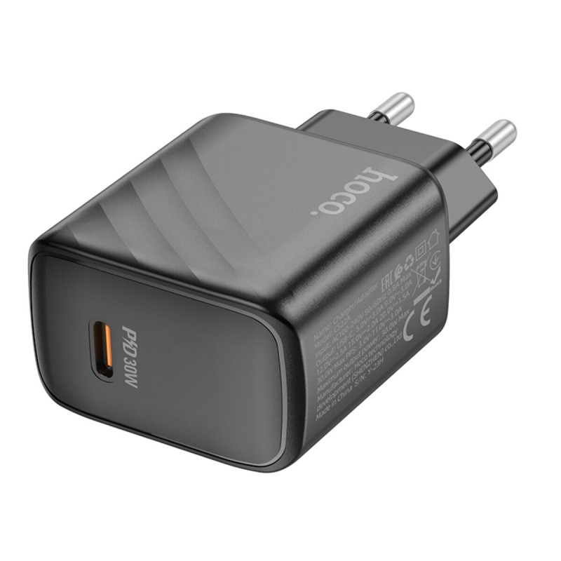 Мережевий зарядний пристрій HOCO CS22A Value single port PD30W charger Black (6942007609913 )