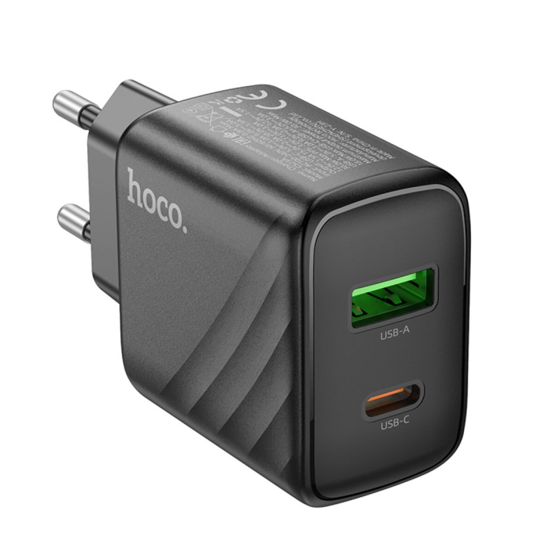 Мережевий зарядний пристрій HOCO CS23A Sunlight dual port PD30W+QC3.0 charger Black (6942007609944 )