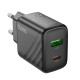 Мережевий зарядний пристрій HOCO CS23A Sunlight dual port PD30W+QC3.0 charger Black (6942007609944 )