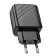 Мережевий зарядний пристрій HOCO CS23A Sunlight dual port PD30W+QC3.0 charger Black (6942007609944 )