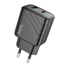 Мережевий зарядний пристрій HOCO CS23A Sunlight dual port PD30W+QC3.0 charger Black (6942007609944 )