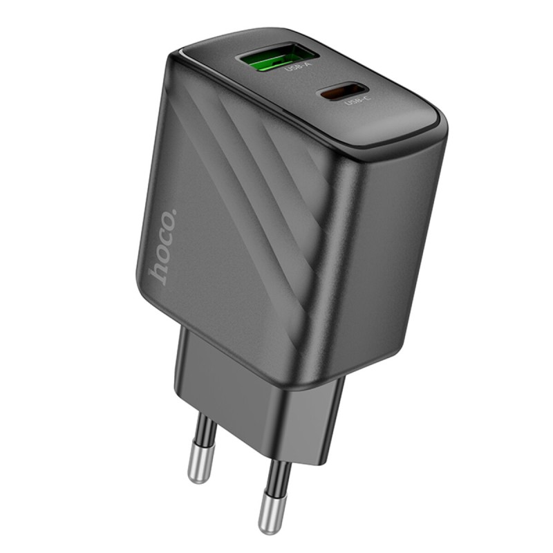 Мережевий зарядний пристрій HOCO CS23A Sunlight dual port PD30W+QC3.0 charger Black (6942007609944 )