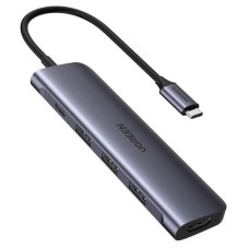 Хаб UGREEN CM136 USB Type C to HDMI + USB 3.0*3 + PD Power Converter (UGR-50209) (UGR-50209)