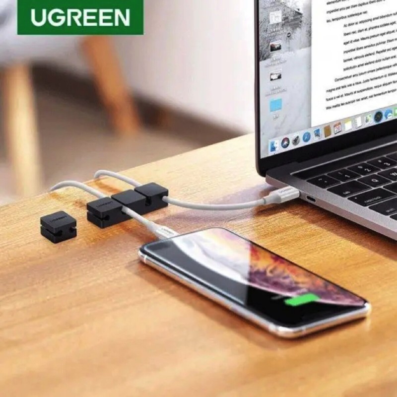 Органайзер для кабелів UGREEN LP208 Cable Holder Clips (3+1 Combination) (Black(UGR-70585) (UGR-70585)
