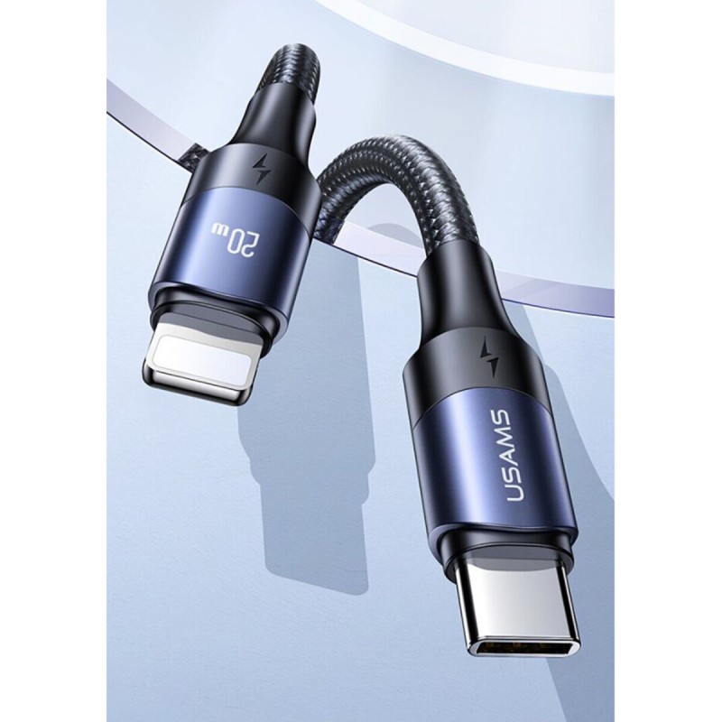Кабель Usams US-SJ521 U71 Type-C to Lightning 20W PD Fast Charging & Data Cable 1.2m Black (SJ521USB01)