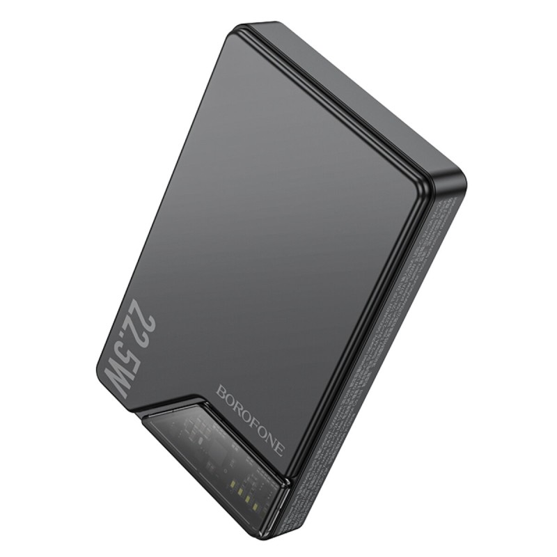 Зовнішній акумулятор BOROFONE BJ49 Astute 22.5W+PD20W fully compatible magnetic power bank(10000mAh) Black (6941991109898)